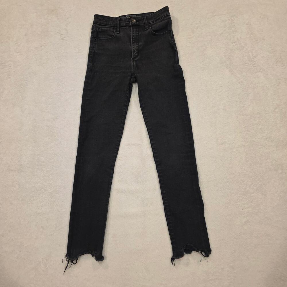 Abercrombie & Fitch Women’s Black Jeans – Size 24 – Raw Hem